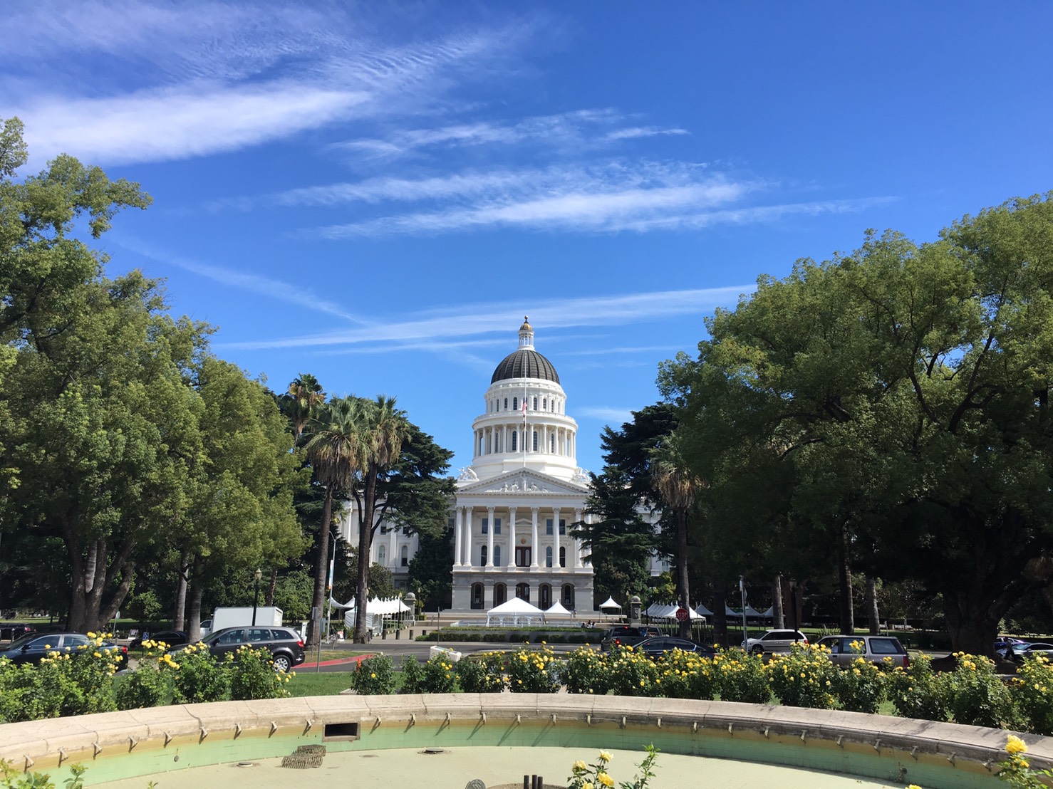 (こちらはカリフォルニア州の議事堂です!)