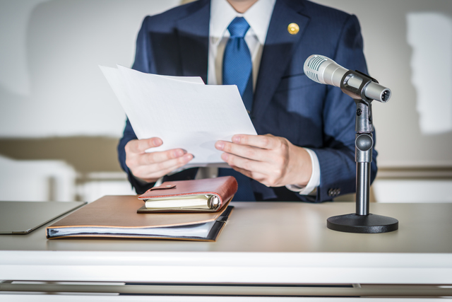 弁護士の記者会見イメージ