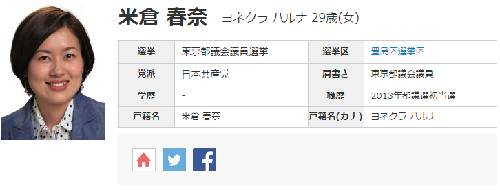 共産党米倉春奈